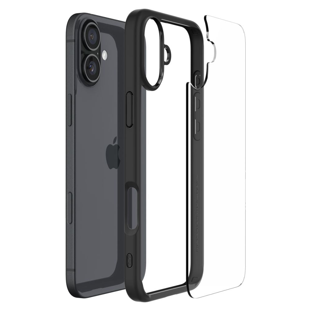 COQUE SPIGEN ULTRA HYBRID IPHONE 16 NOIR MAT