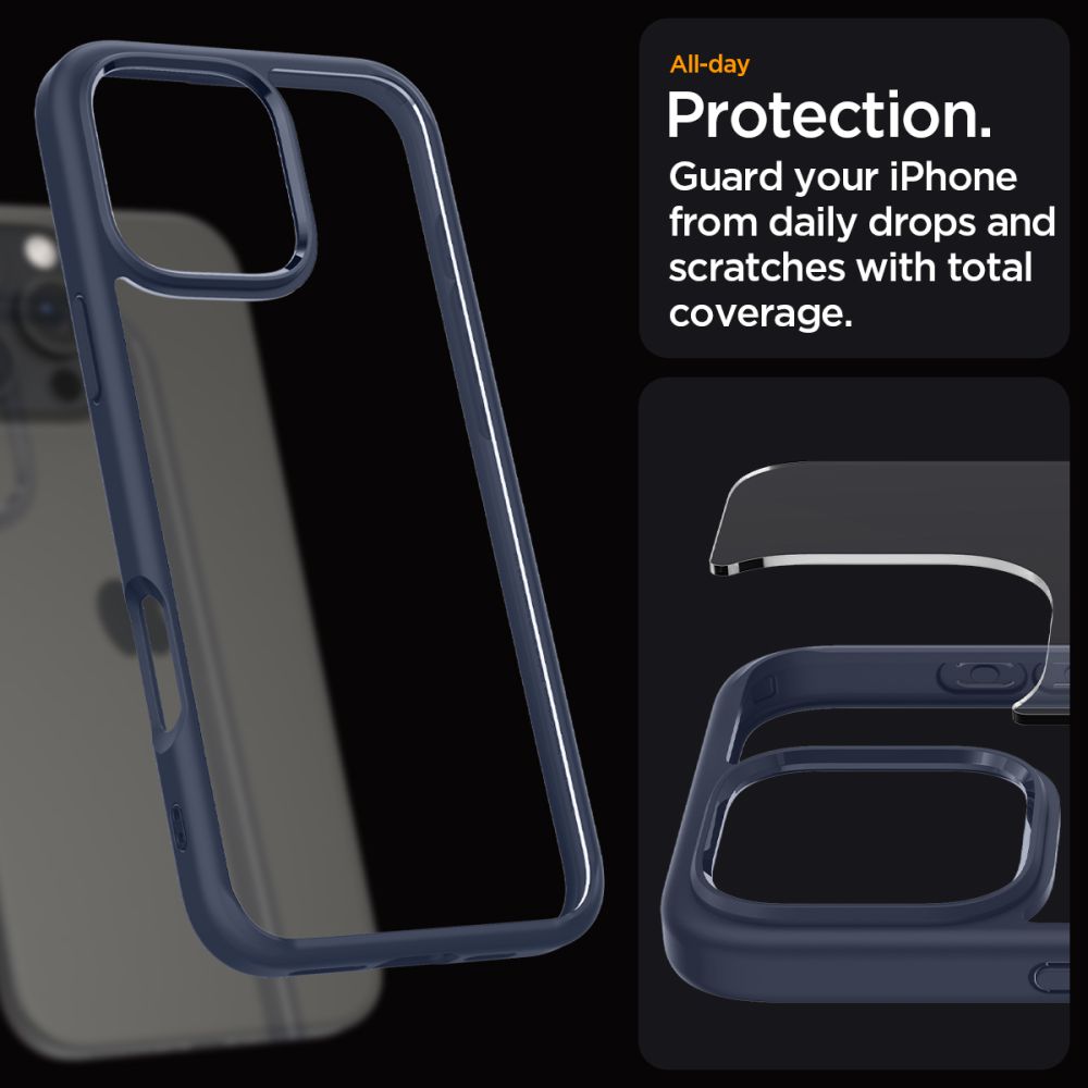 COQUE SPIGEN ULTRA HYBRID IPHONE 16 PRO MAX BLEU MARINE