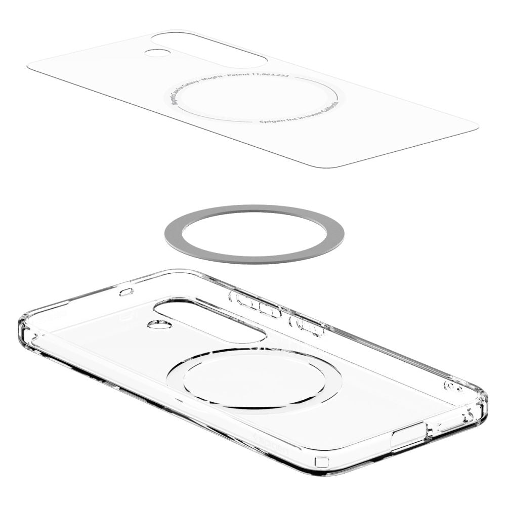 COQUE SPIGEN ULTRA HYBRID MAG MAGSAFE GALAXY S25 TRANSPARENT/BLANC