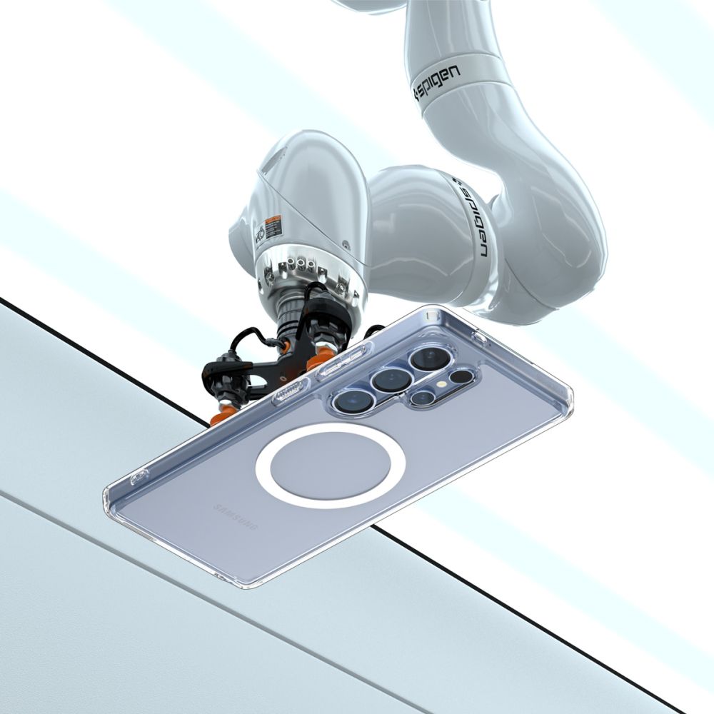 COQUE SPIGEN ULTRA HYBRID MAG MAGSAFE GALAXY S25 ULTRA TRANSPARENT/BLANC