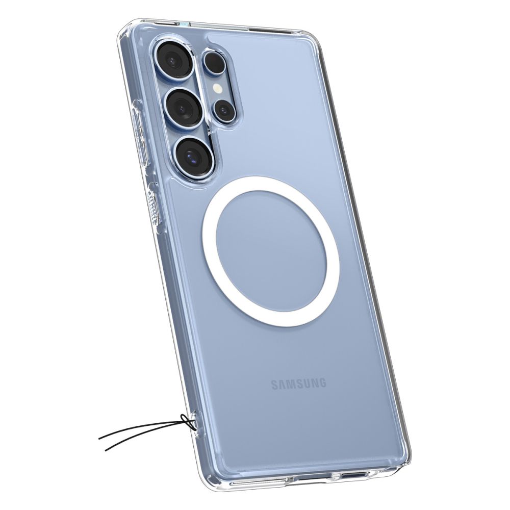 COQUE SPIGEN ULTRA HYBRID MAG MAGSAFE GALAXY S25 ULTRA TRANSPARENT/BLANC