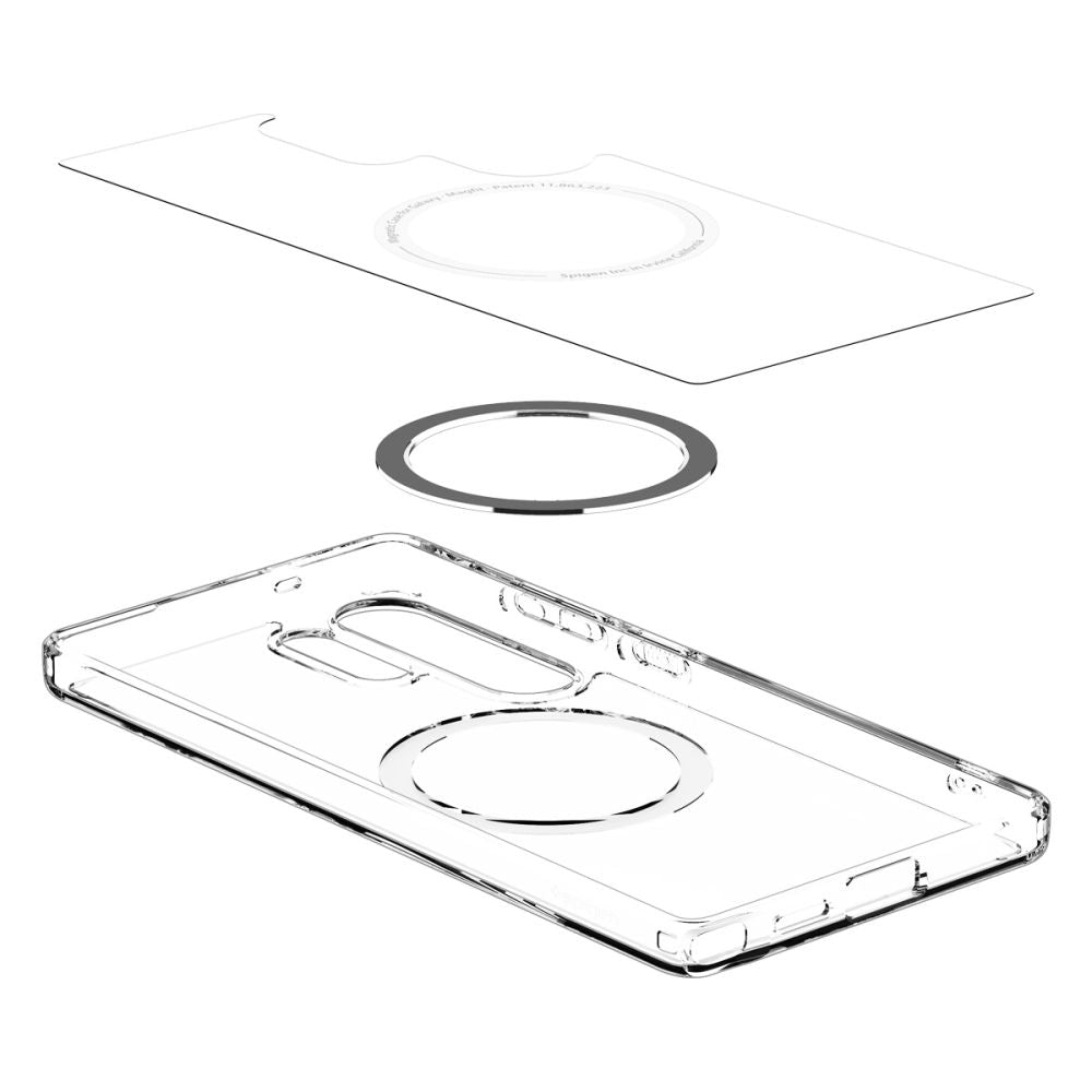 COQUE SPIGEN ULTRA HYBRID MAG MAGSAFE GALAXY S25 ULTRA TRANSPARENT/BLANC