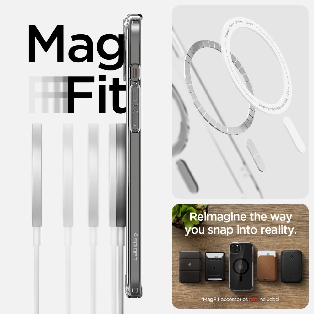 COQUE SPIGEN ULTRA HYBRID MAG MAGSAFE IPHONE 15 PLUS NOIRE