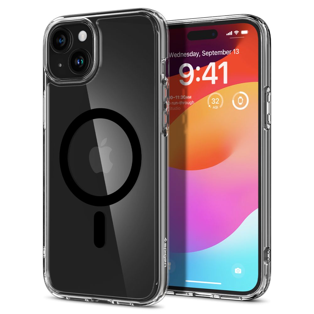 COQUE SPIGEN ULTRA HYBRID MAG MAGSAFE IPHONE 15 PLUS NOIRE