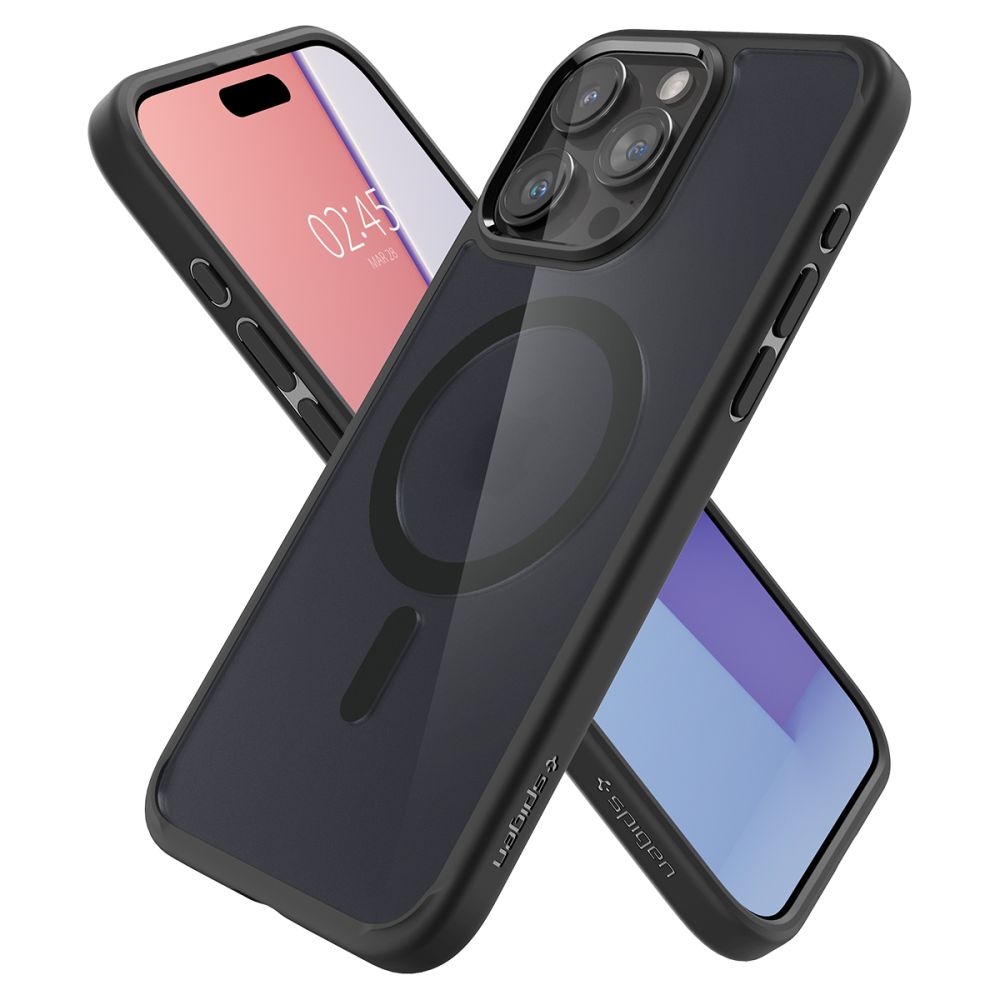COQUE SPIGEN ULTRA HYBRID MAG MAGSAFE IPHONE 15 PRO MAX NOIR FROST