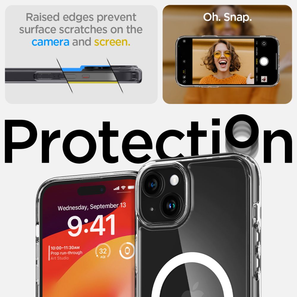 COQUE SPIGEN ULTRA HYBRID MAG MAGSAFE IPHONE 15 BLANCHE
