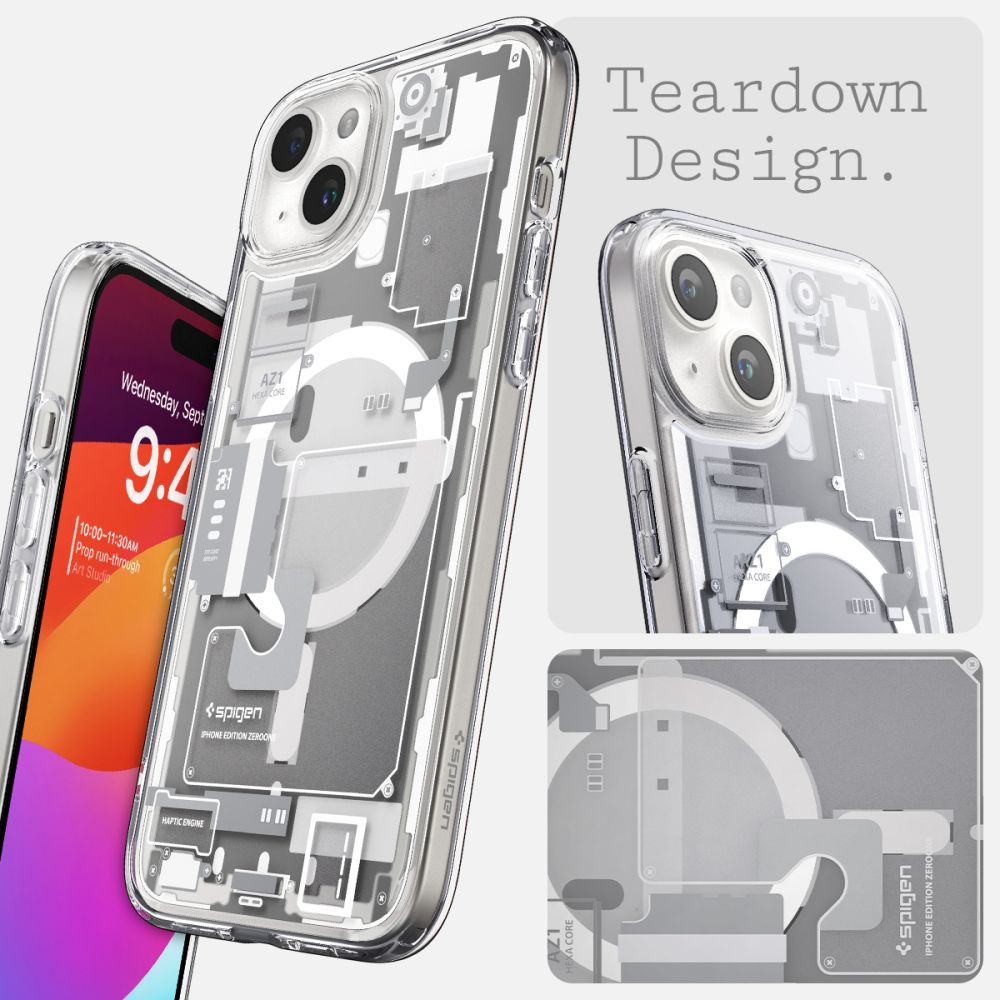 COQUE SPIGEN ULTRA HYBRID MAG MAGSAFE IPHONE 15 ZERO ONE BLANC
