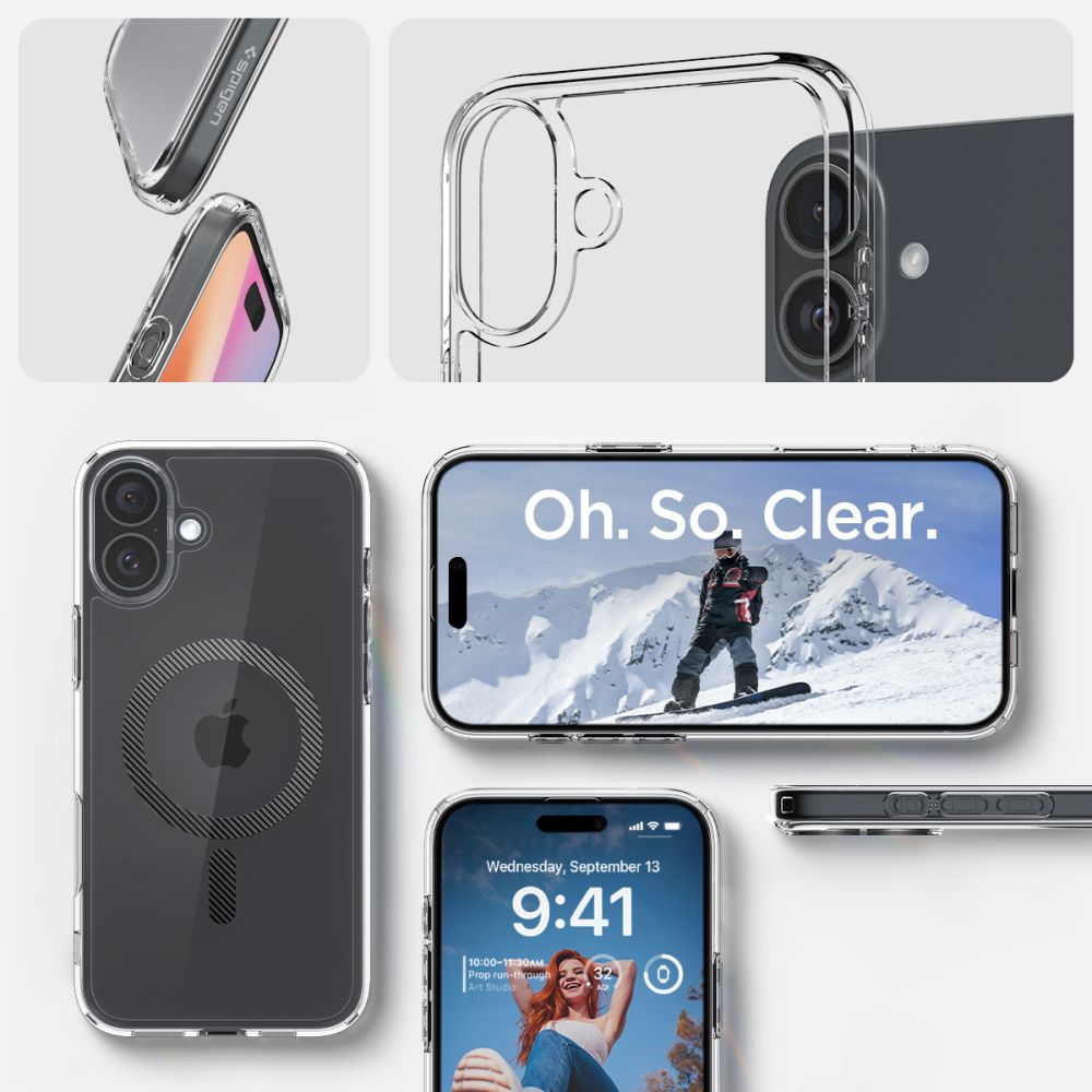 COQUE SPIGEN ULTRA HYBRID MAG MAGSAFE IPHONE 16 EN FIBRE DE CARBONE