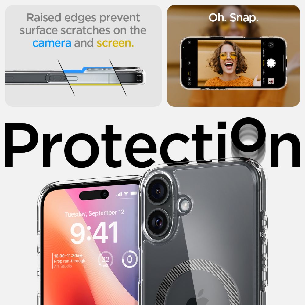 COQUE SPIGEN ULTRA HYBRID MAG MAGSAFE IPHONE 16 EN FIBRE DE CARBONE