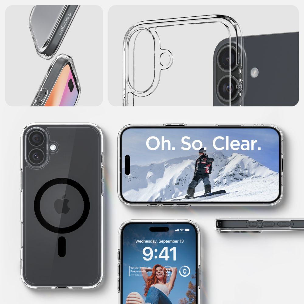 COQUE SPIGEN ULTRA HYBRID MAG MAGSAFE IPHONE 16 PLUS NOIRE