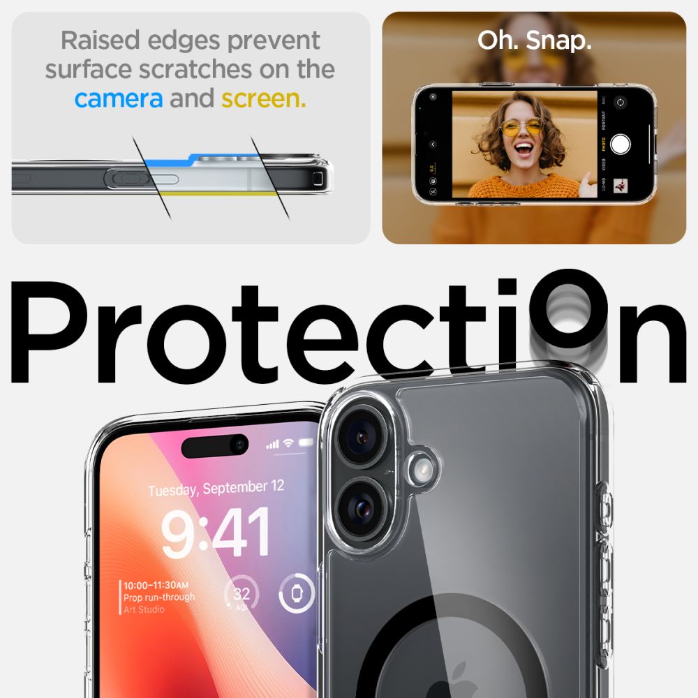 COQUE SPIGEN ULTRA HYBRID MAG MAGSAFE IPHONE 16 PLUS NOIRE