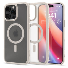 COQUE SPIGEN ULTRA HYBRID MAG MAGSAFE IPHONE 16 PRO MAX FROST TITANE NATUREL