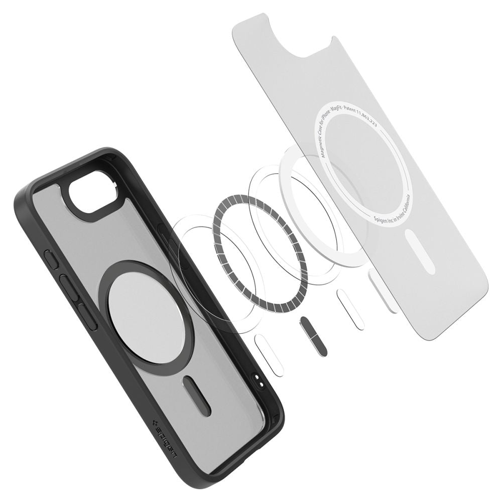 COQUE SPIGEN ULTRA HYBRID MAG MAGSAFE IPHONE 16E NOIR FROST