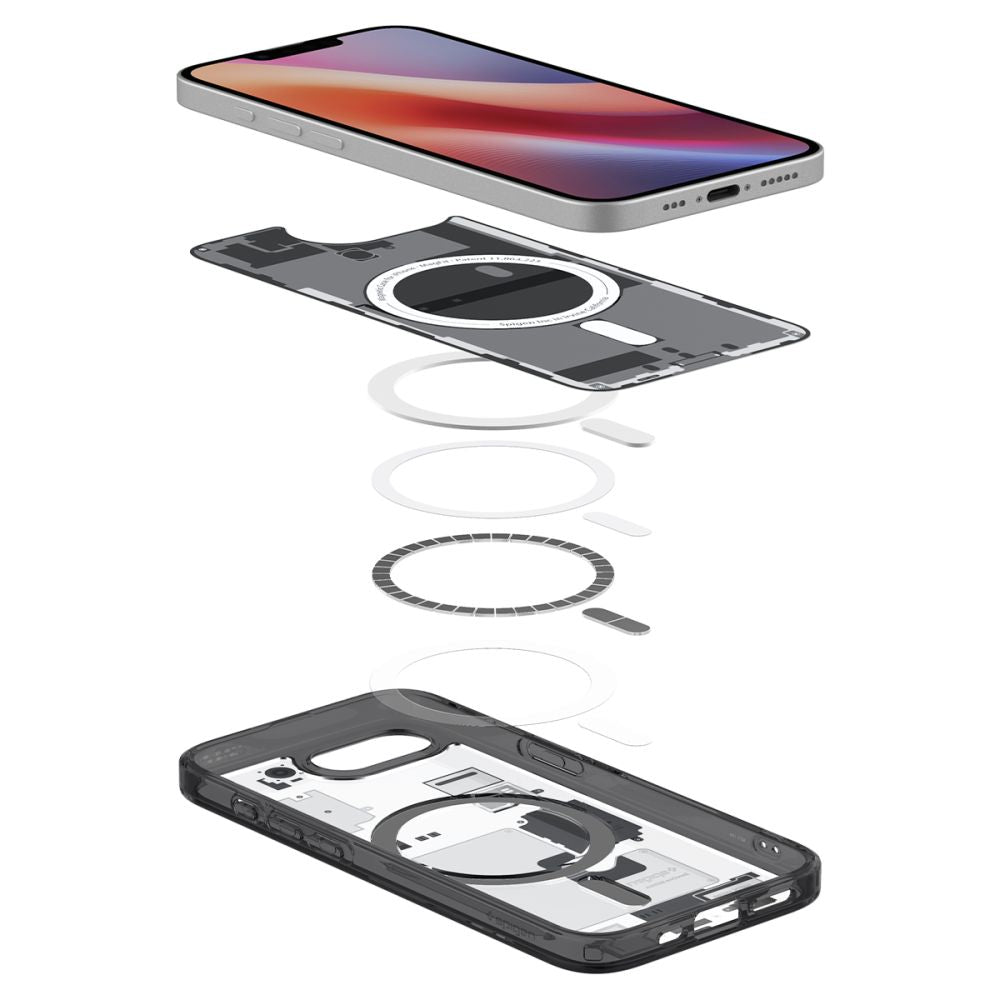 COQUE SPIGEN ULTRA HYBRID MAG MAGSAFE IPHONE 16E ZERO ONE NOIR