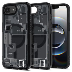 COQUE SPIGEN ULTRA HYBRID MAG MAGSAFE IPHONE 16E ZERO ONE NOIR
