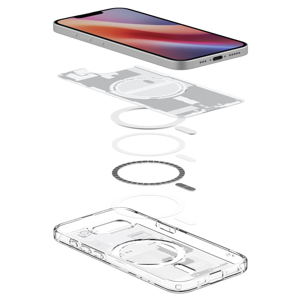 COQUE SPIGEN ULTRA HYBRID MAG MAGSAFE IPHONE 16E ZERO ONE BLANC