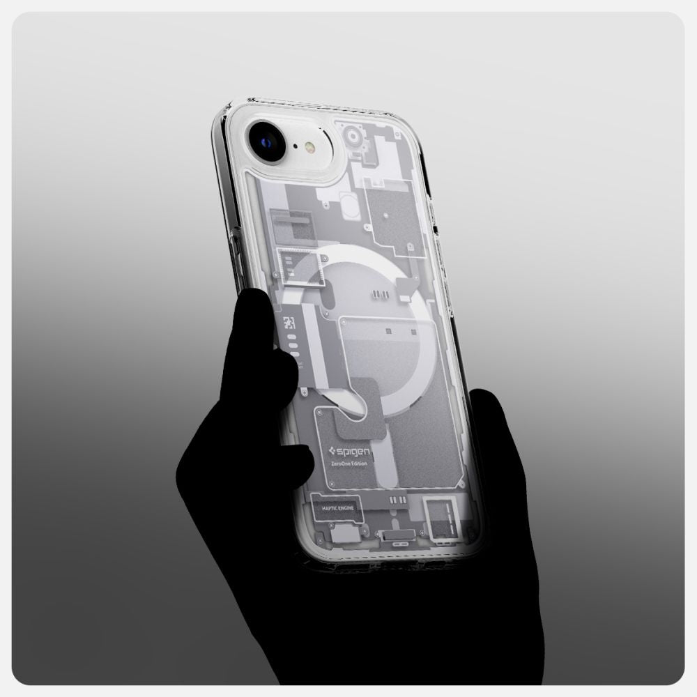COQUE SPIGEN ULTRA HYBRID MAG MAGSAFE IPHONE 16E ZERO ONE BLANC