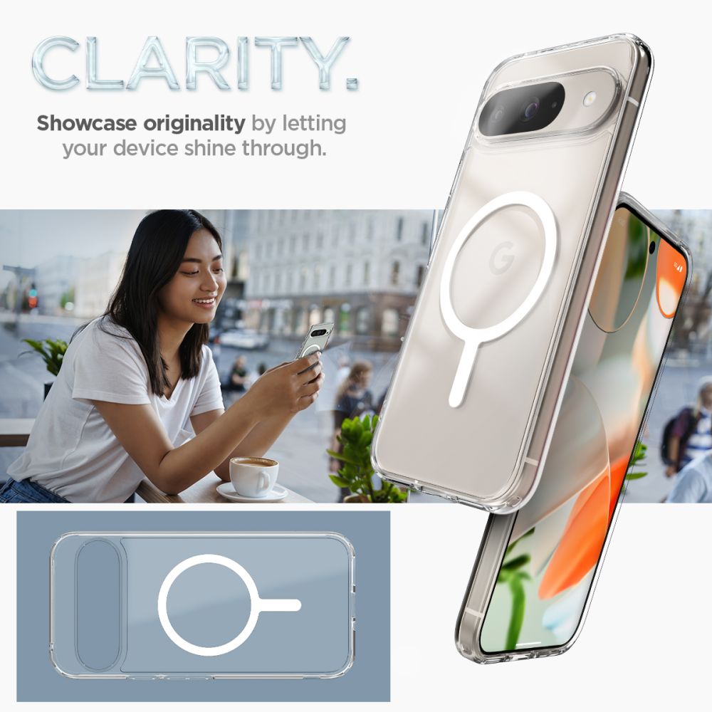 COQUE SPIGEN ULTRA HYBRID ONETAP RING MAGSAFE GOOGLE PIXEL 9 PRO BLANC