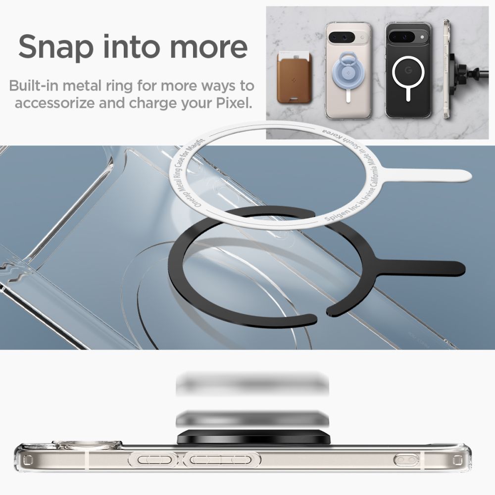 COQUE SPIGEN ULTRA HYBRID ONETAP RING MAGSAFE GOOGLE PIXEL 9 PRO BLANC