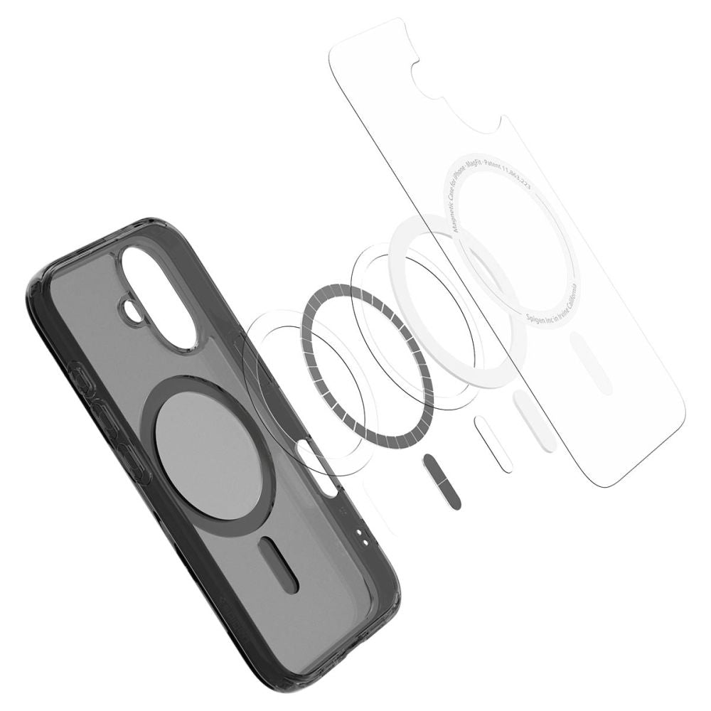 COQUE SPIGEN ULTRA HYBRID "T" MAG MAGSAFE IPHONE 16 NOIR FROST