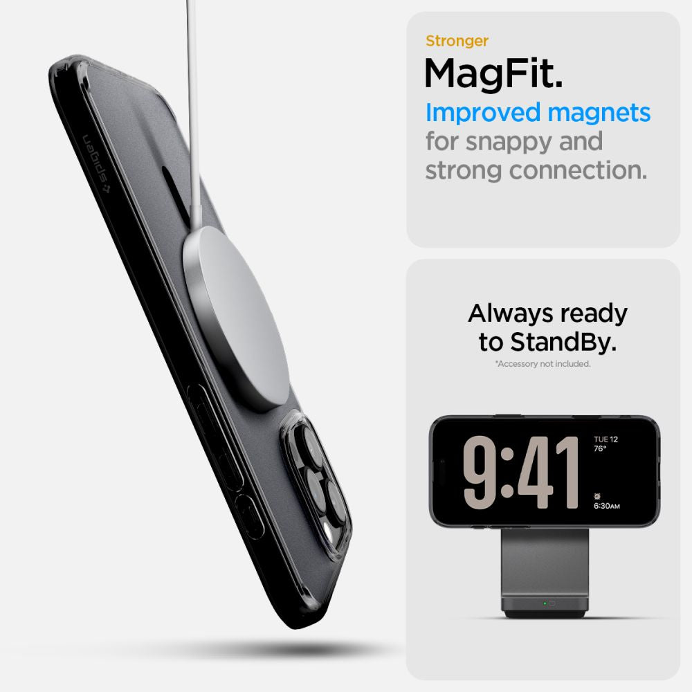 COQUE SPIGEN ULTRA HYBRID "T" MAG MAGSAFE IPHONE 16 PRO MAX NOIR FROST