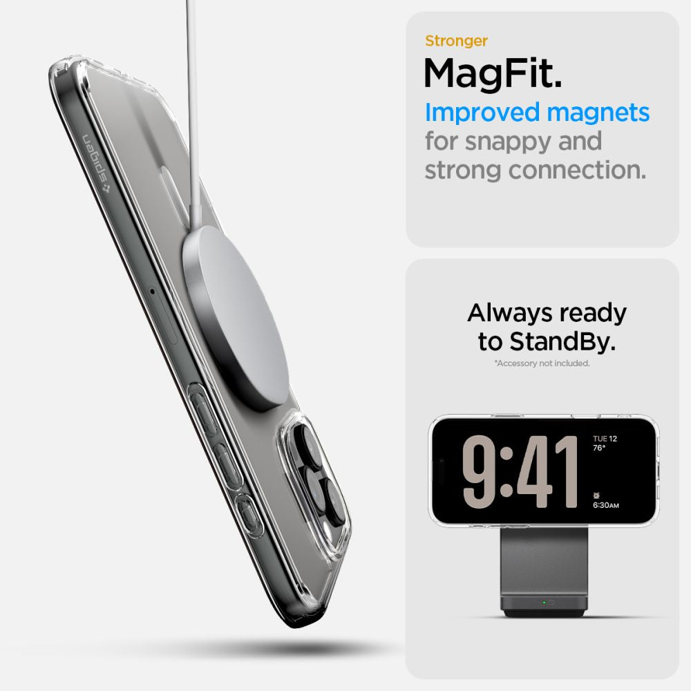 COQUE SPIGEN ULTRA HYBRID "T" MAG MAGSAFE IPHONE 16 PRO MAX BLANC