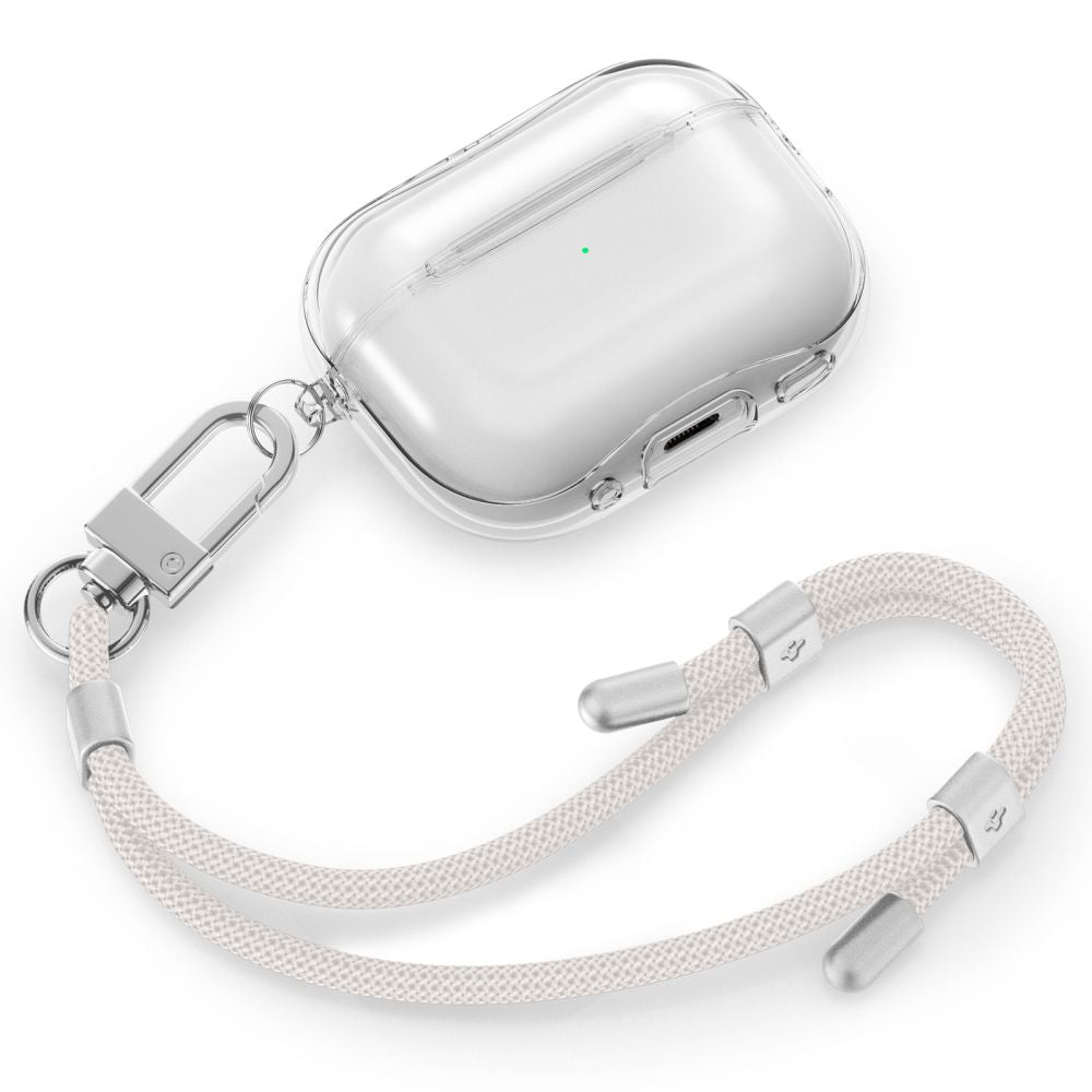 ENSEMBLE DE SANGLE UNIVERSELLE SPIGEN CROISEE ET POIGNET BLANC PERLE
