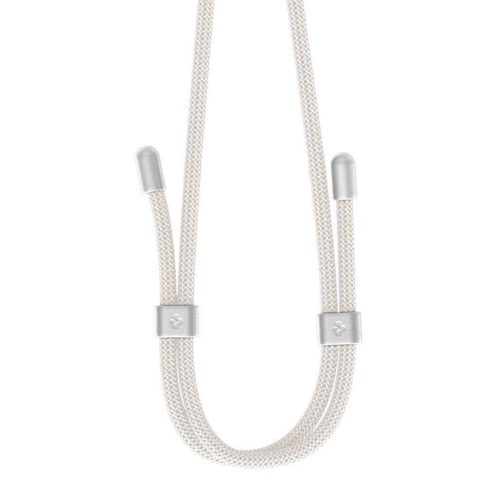 ENSEMBLE DE SANGLE UNIVERSELLE SPIGEN CROISEE ET POIGNET BLANC PERLE