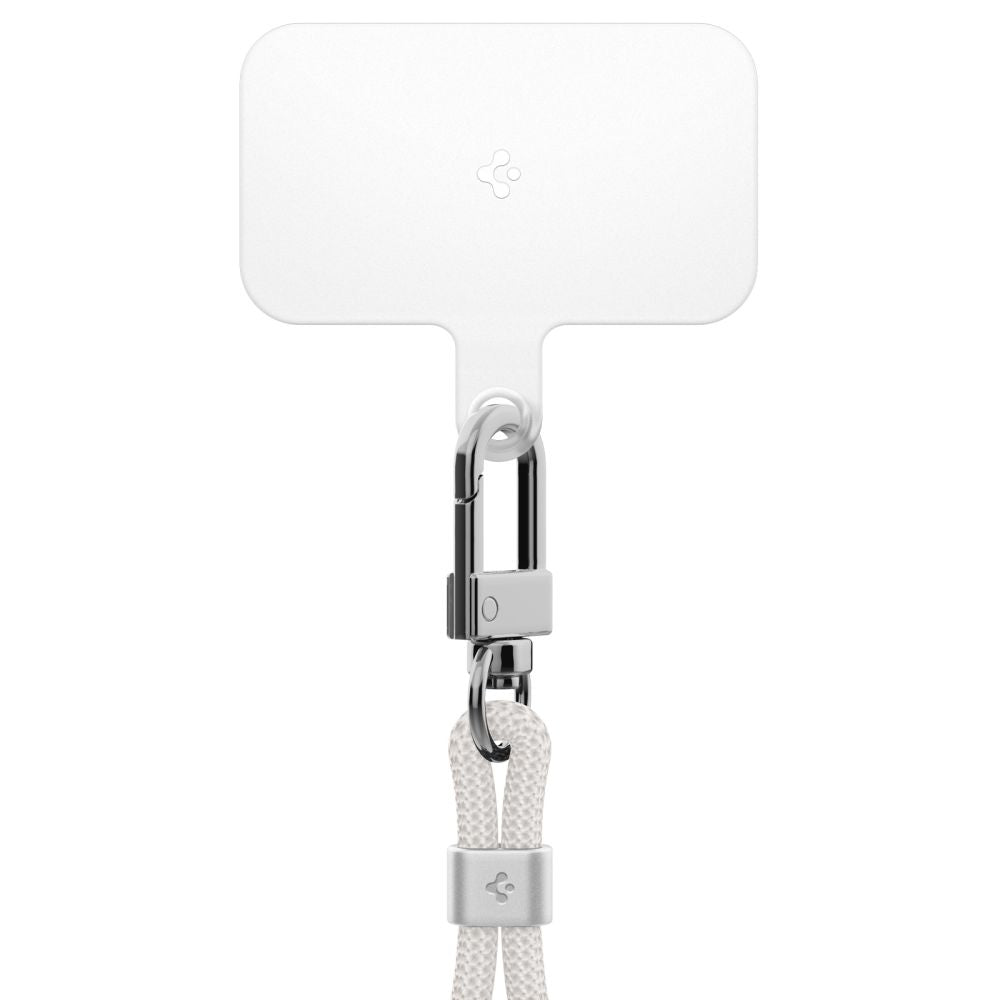 ENSEMBLE DE SANGLE UNIVERSELLE SPIGEN CROISEE ET POIGNET BLANC PERLE