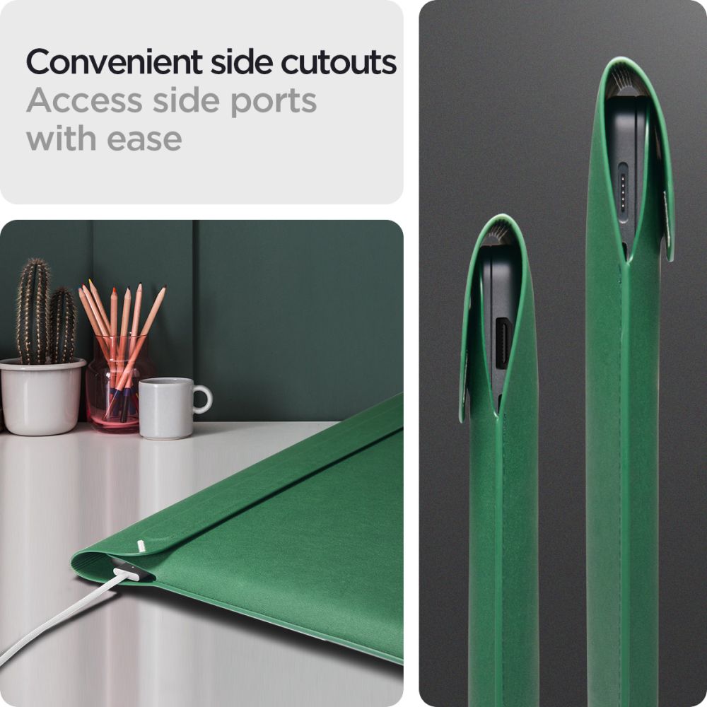 SAC SPIGEN VALENTINUS SLEEVE ORDINATEUR PORTABLE 15-16 JEJU VERT
