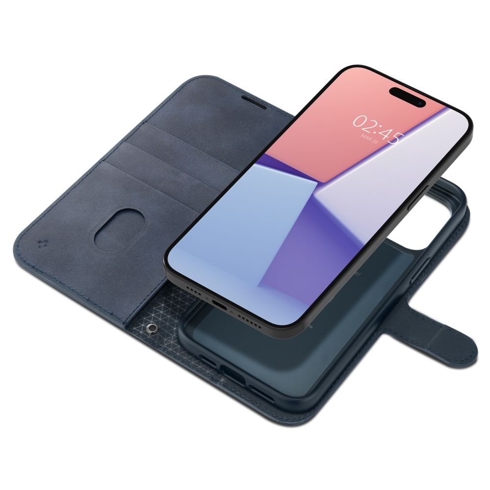 COUVERTURE DE LIVRE SPIGEN WALLET "S" POUR IPHONE 15 PRO MARINE