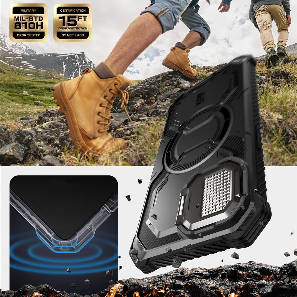 COQUE SUPCASE IBLSN ARMORBOX MAG MAGSAFE IPHONE 16E NOIR