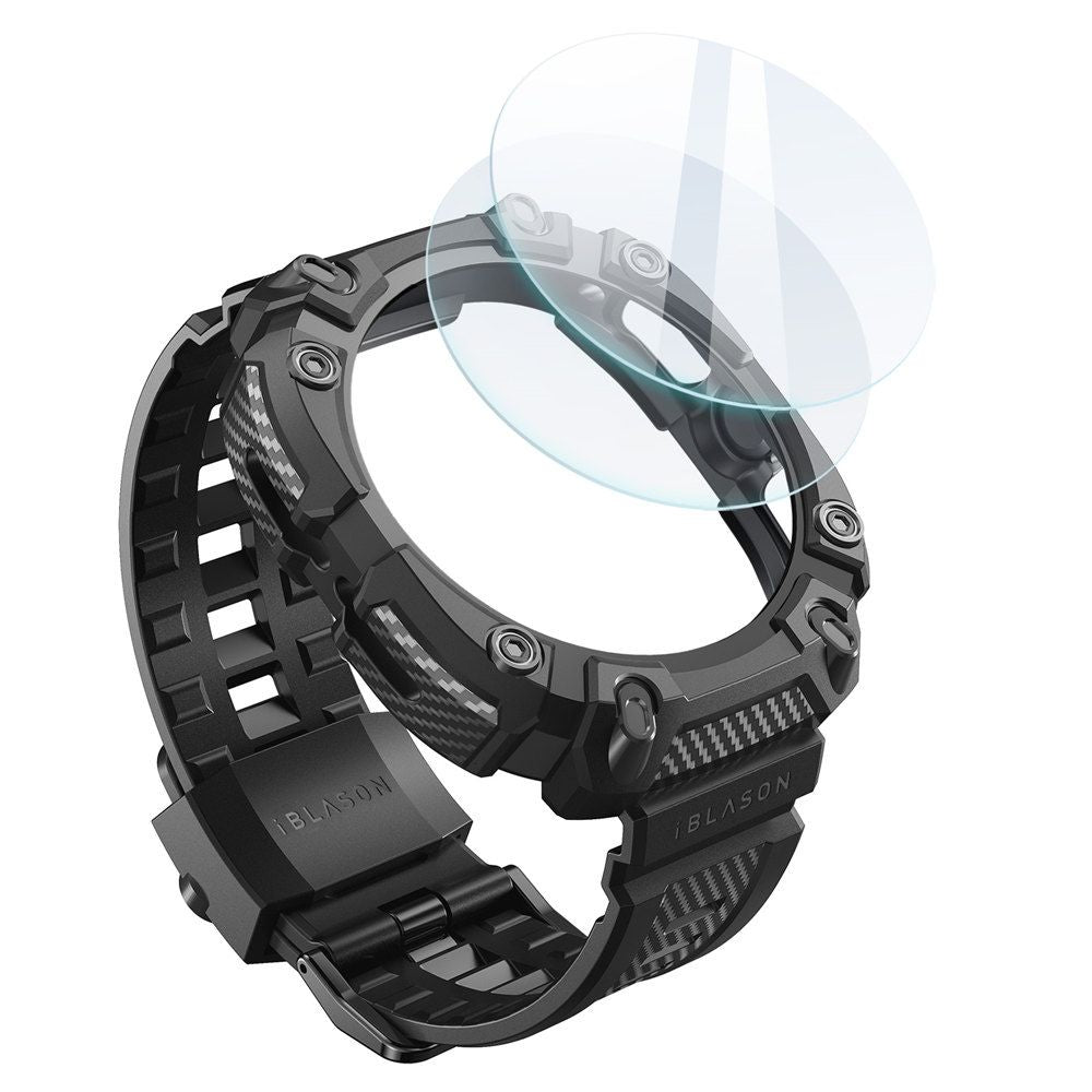 COQUE SUPCASE IBLSN ARMORBOX & VERRE TREMPÉ 2-PACK SAMSUNG GALAXY WATCH ULTRA (47 MM) NOIR