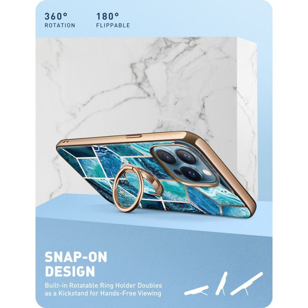 COUVERTURE SUPCASE IBLSN COSMO SNAP IPHONE 13 PRO BLEU OCÉAN