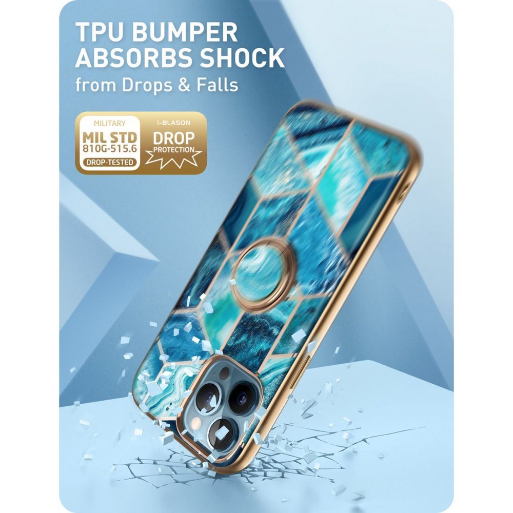 COUVERTURE SUPCASE IBLSN COSMO SNAP IPHONE 13 PRO BLEU OCÉAN