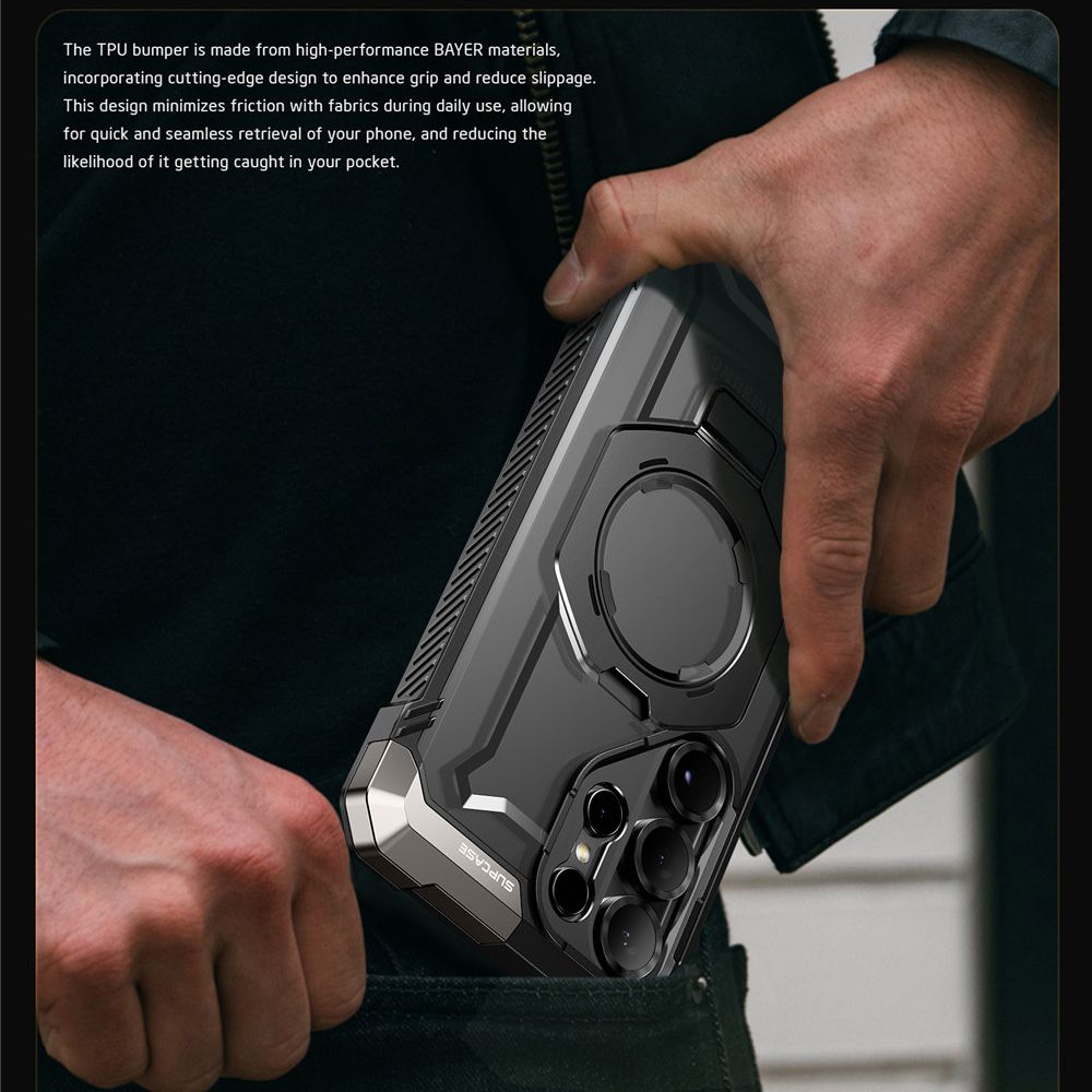 COQUE SUPCASE UB GRIP MAG MAGSAFE GALAXY S25 ULTRA NOIR