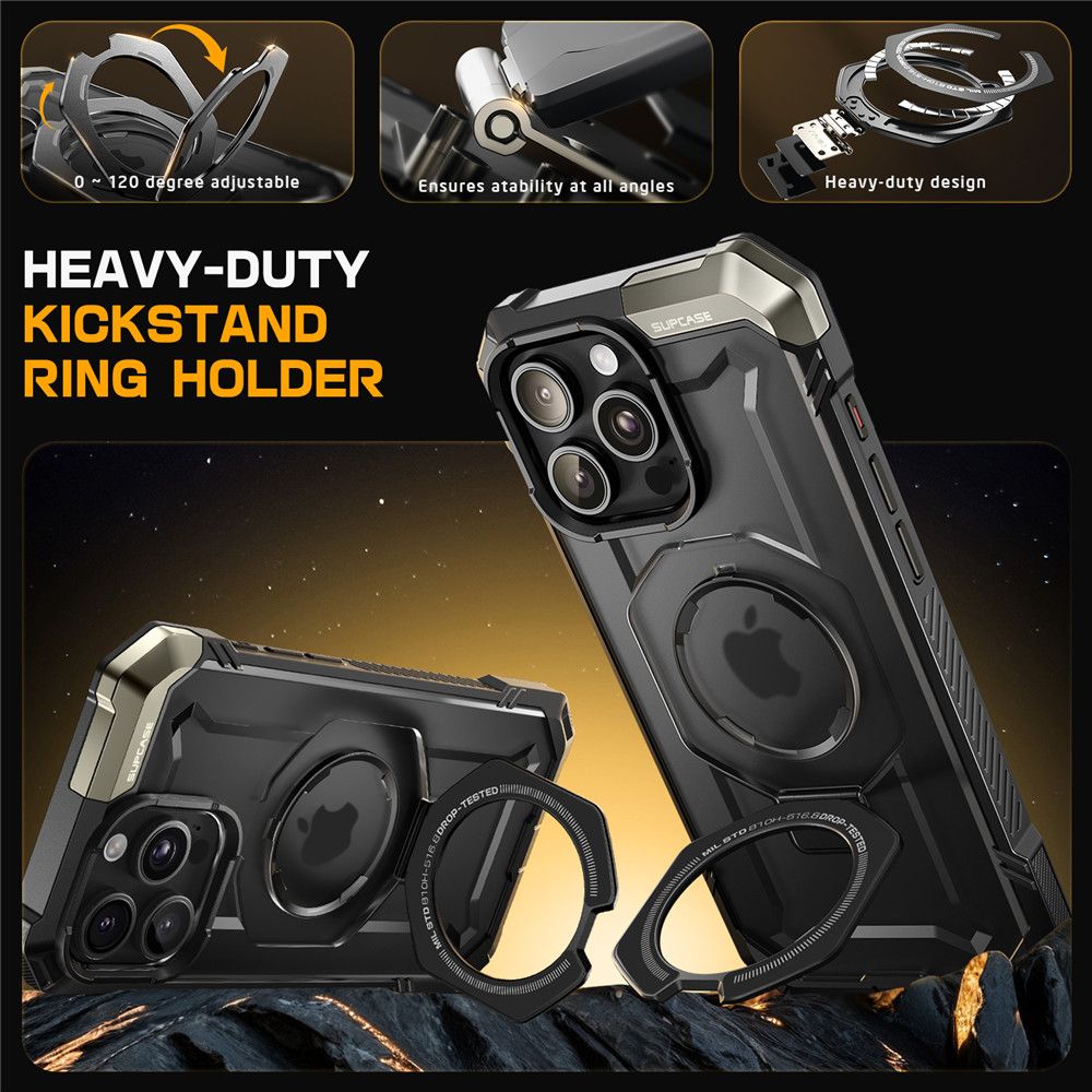 COQUE SUPCASE UB GRIP MAG MAGSAFE IPHONE 16 PRO NOIR