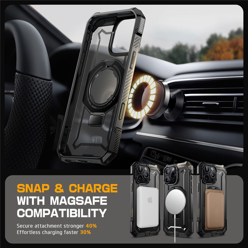 COQUE SUPCASE UB GRIP MAG MAGSAFE IPHONE 16 PRO NOIR