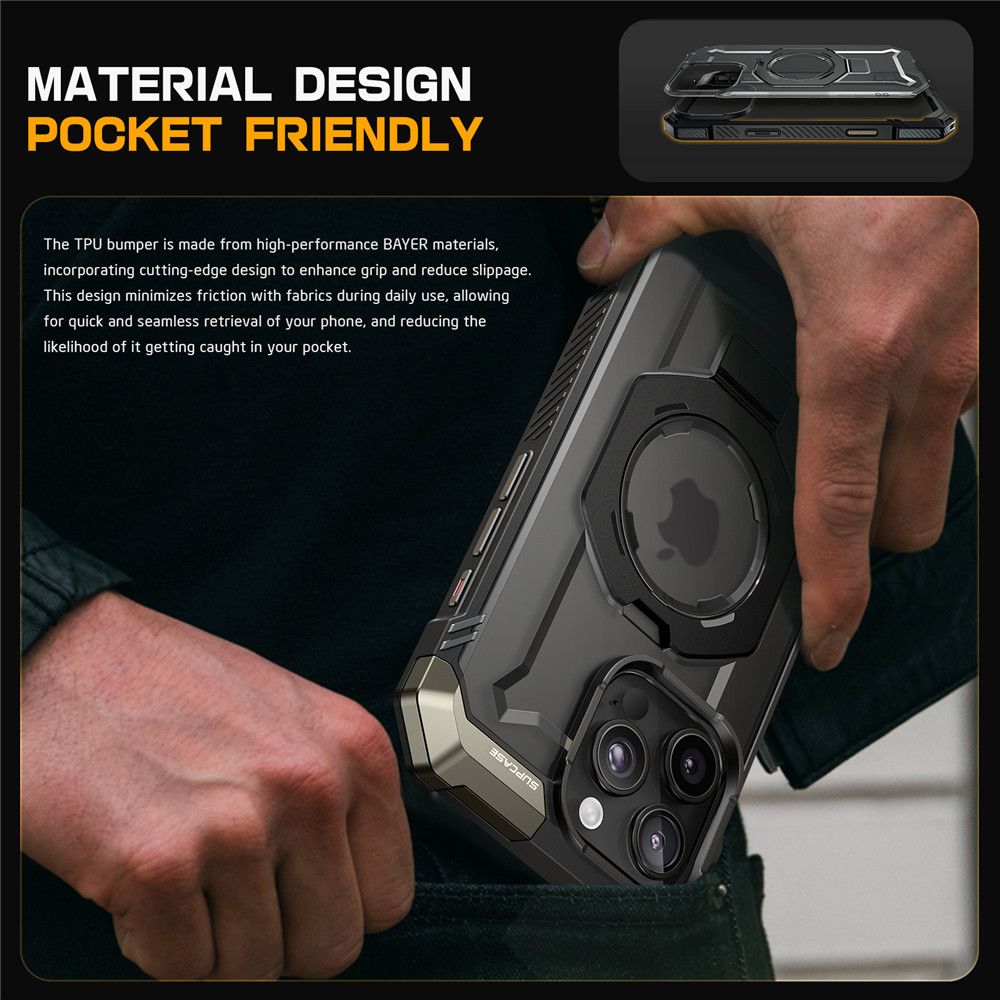 COQUE SUPCASE UB GRIP MAG MAGSAFE IPHONE 16 PRO NOIR