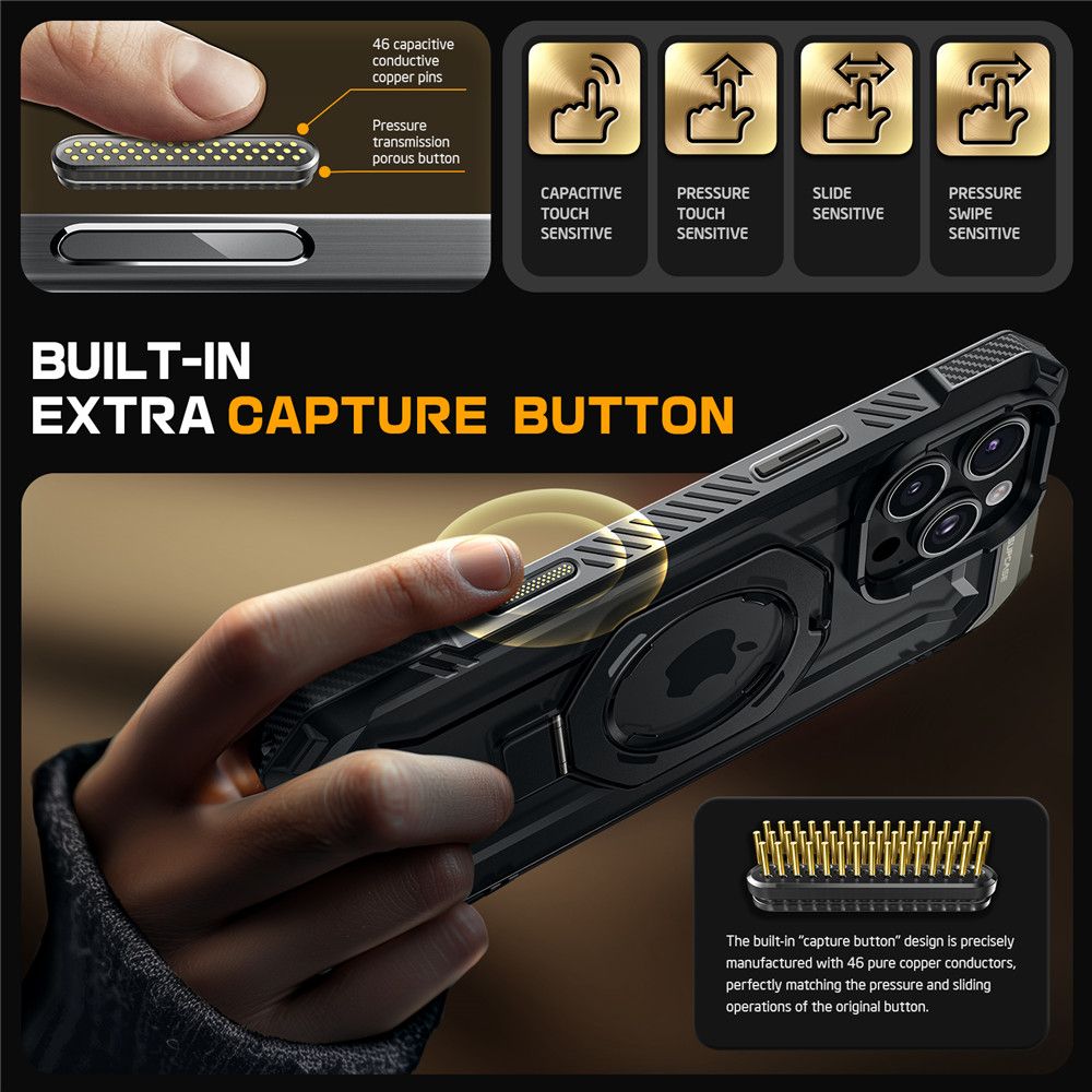 COQUE SUPCASE UB GRIP MAG MAGSAFE IPHONE 16 PRO MAX NOIR