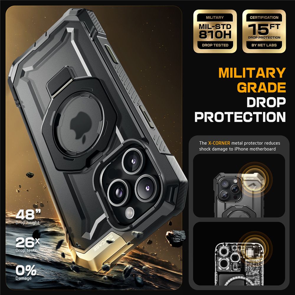 COQUE SUPCASE UB GRIP MAG MAGSAFE IPHONE 16 PRO MAX NOIR