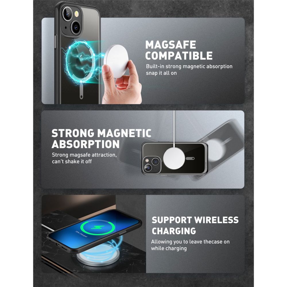 COQUE SUPCASE UB MAG MAGSAFE IPHONE 14 PLUS NOIRE