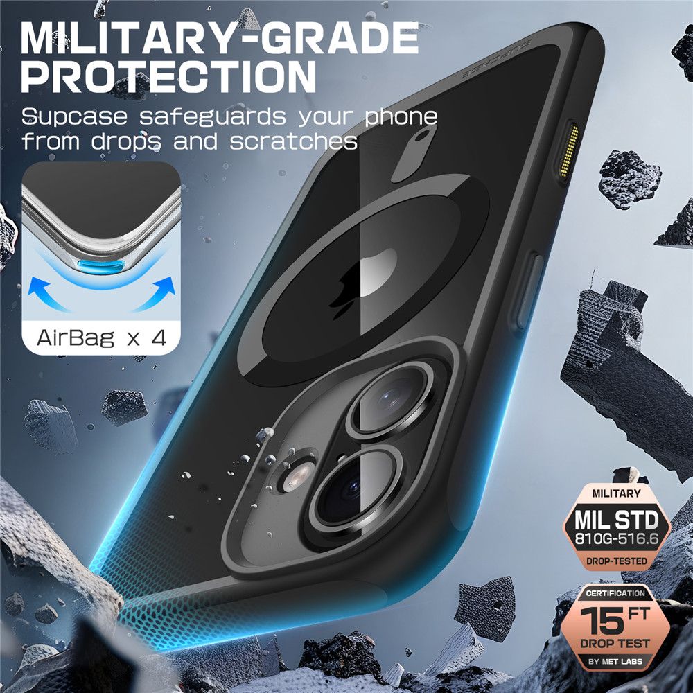 COQUE SUPCASE UB MAG MAGSAFE IPHONE 16 NOIR