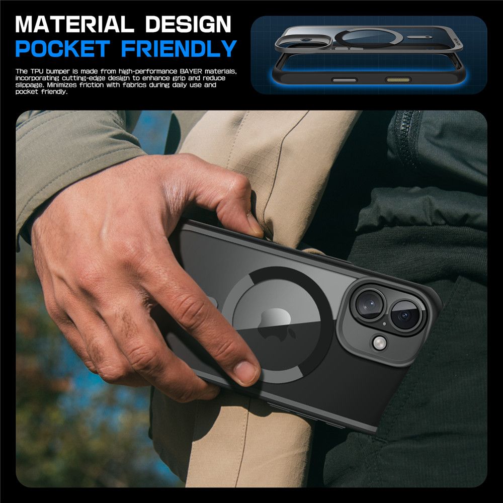 COQUE SUPCASE UB MAG MAGSAFE IPHONE 16 NOIR