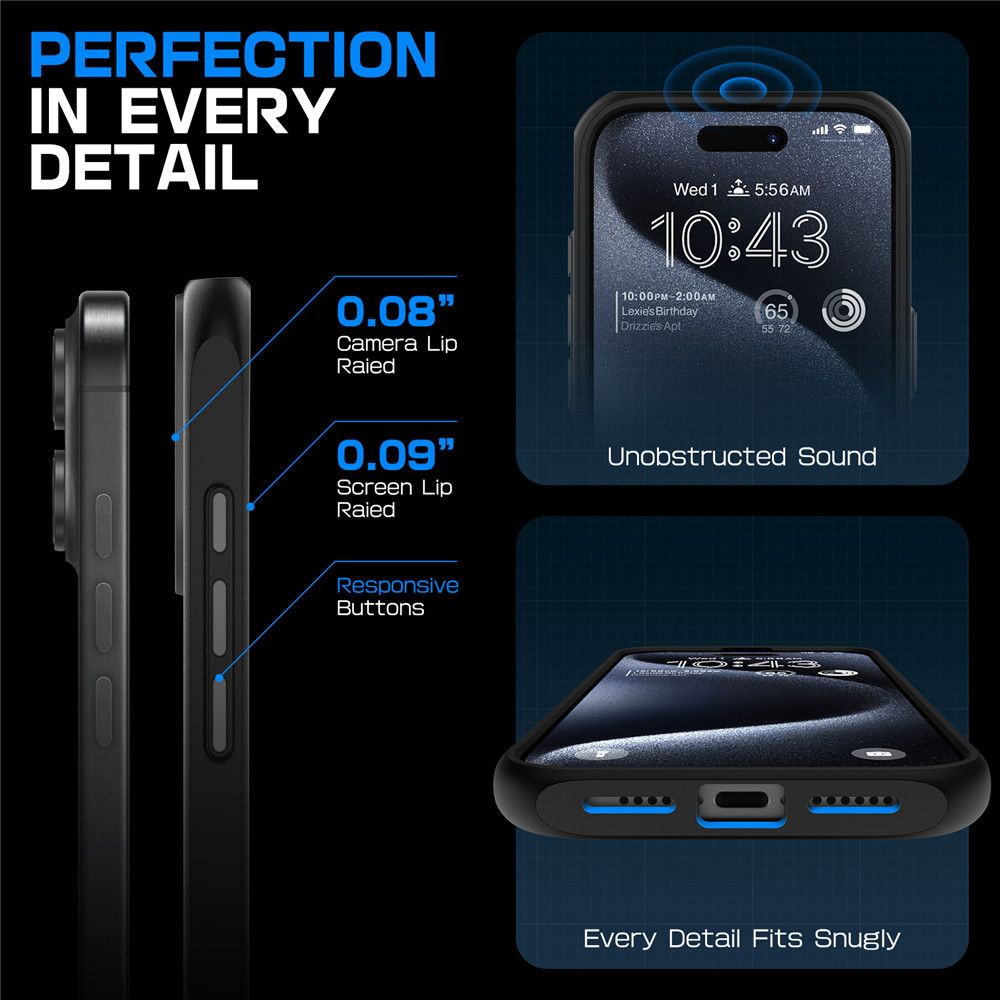 COQUE SUPCASE UB MAG MAGSAFE IPHONE 16 NOIR