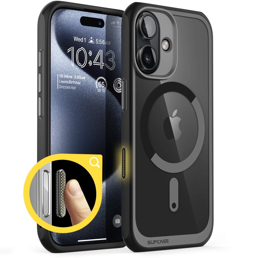 COQUE SUPCASE UB MAG MAGSAFE IPHONE 16 NOIR