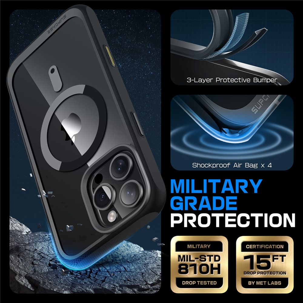 COQUE SUPCASE UB MAG MAGSAFE IPHONE 16 PRO MAX NOIR