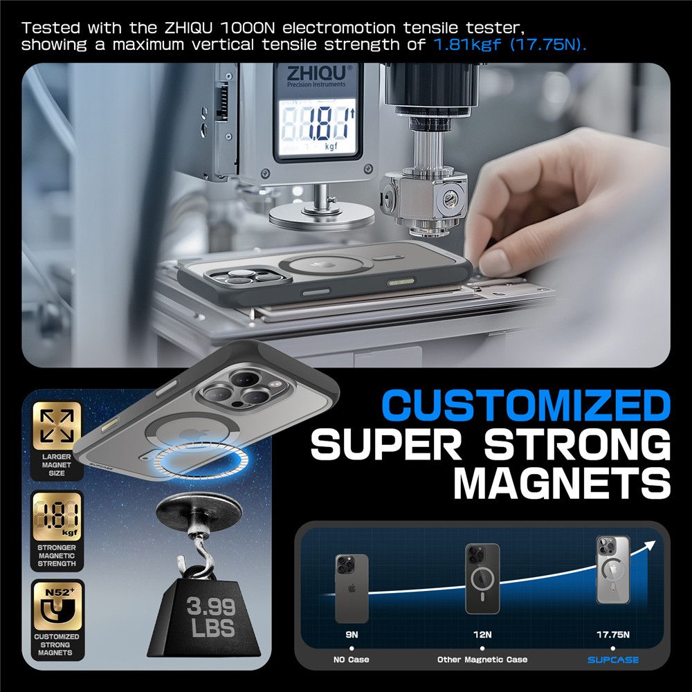COQUE SUPCASE UB MAG MAGSAFE IPHONE 16 PRO MAX GRIS