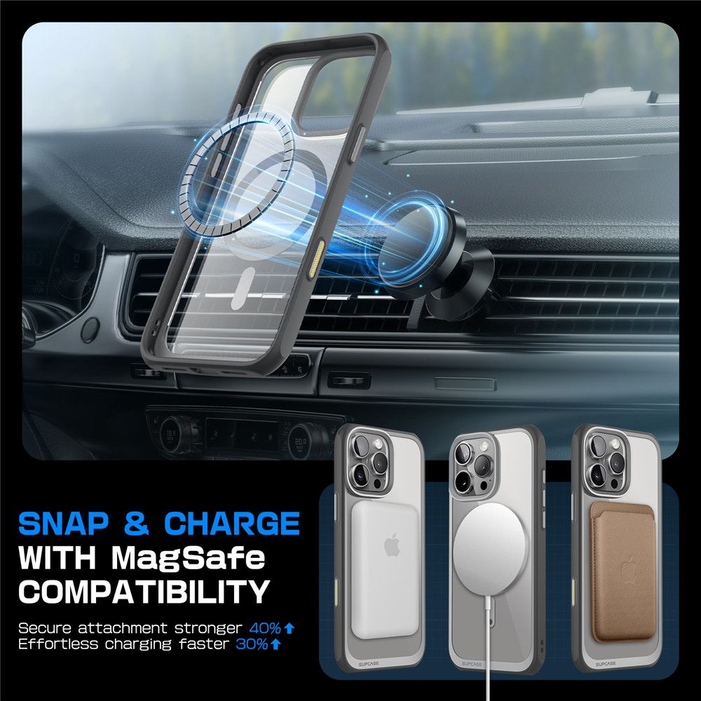 COQUE SUPCASE UB MAG MAGSAFE IPHONE 16 PRO MAX GRIS