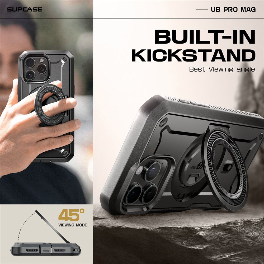 COQUE SUPCASE UB PRO MAG MAGSAFE IPHONE 16 PRO NOIR